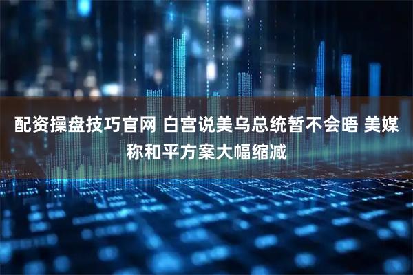 配资操盘技巧官网 白宫说美乌总统暂不会晤 美媒称和平方案大幅缩减